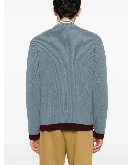 Gucci Blue Wool Cardigan for men