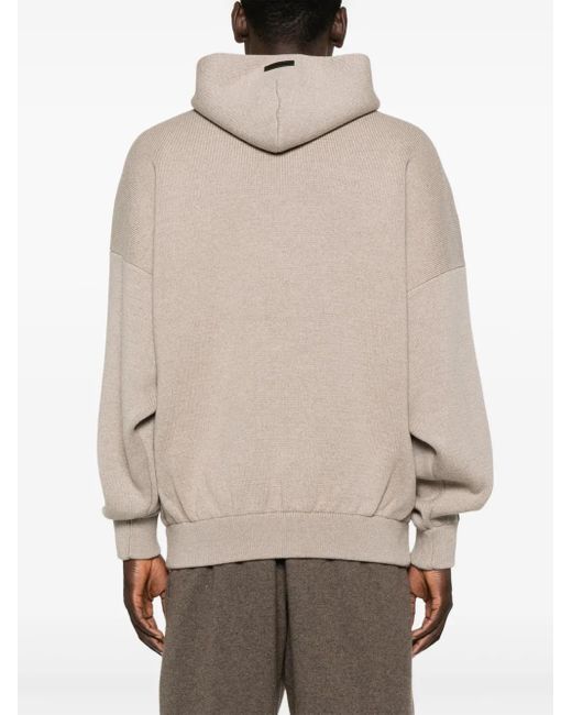 Fear Of God Natural Boucle Knit Hoodie for men