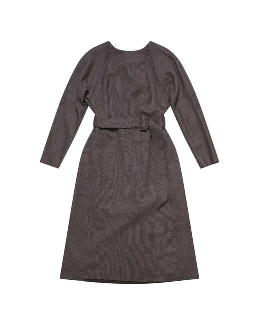 MM6 by Maison Margiela Brown Belted Midi Dress