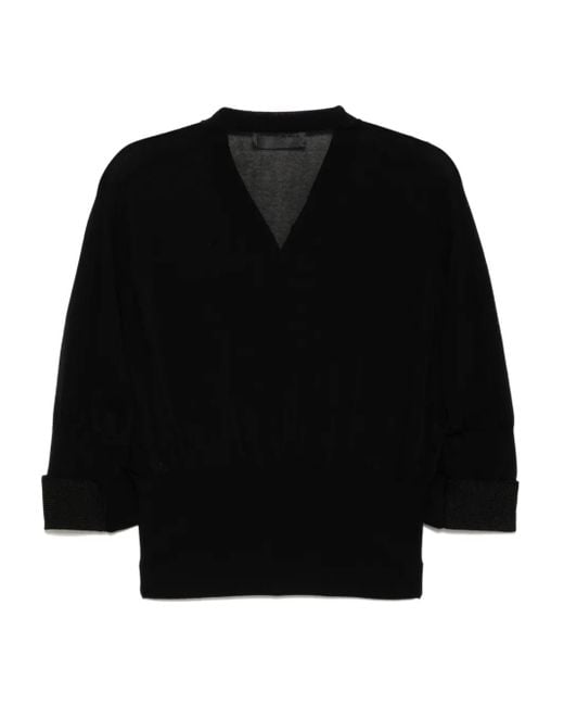 Toga Black Button-Up Cardigan