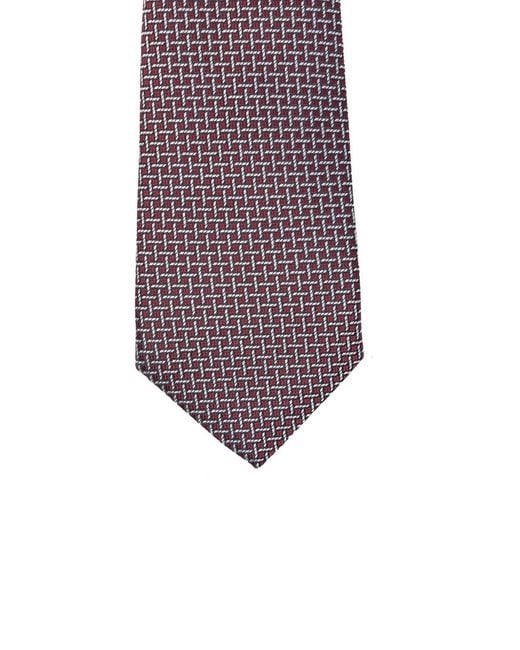 Canali Purple Geometric-Pattern Tie for men