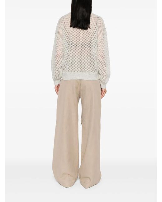 Brunello Cucinelli メッシュ トップ White