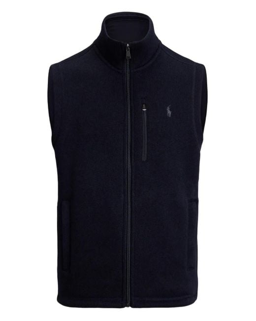 Polo Ralph Lauren Blue Zip-Up Sleeveless Gilet for men