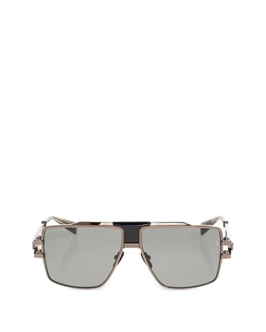 Balmain Gray Logo-Detail Sunglasses for men