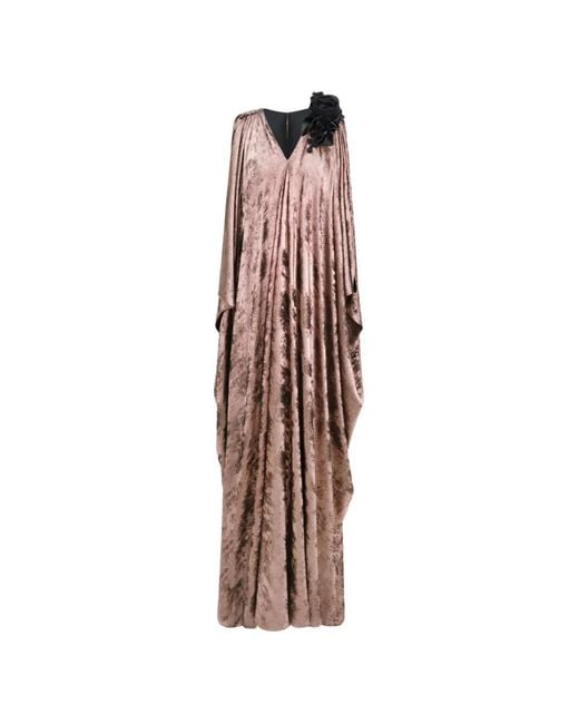 Gemy Maalouf White Shimmer Loose-Cut Maxi Dress
