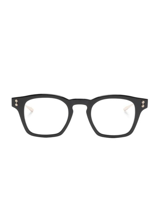 Akoni Black Wise Brille Mit Eckigem Gestell