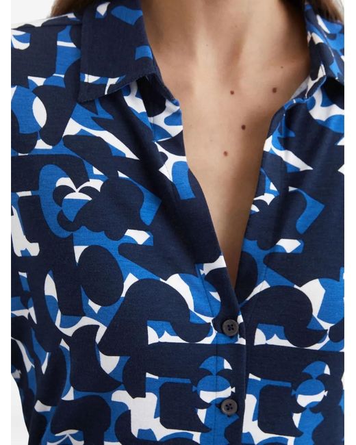 Marc O' Polo Blue Abstract Print Shirt