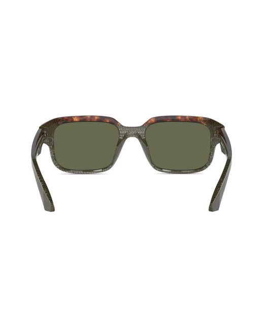 Alain Mikli Green Graphic-Print Rectangle-Frame Sunglasses