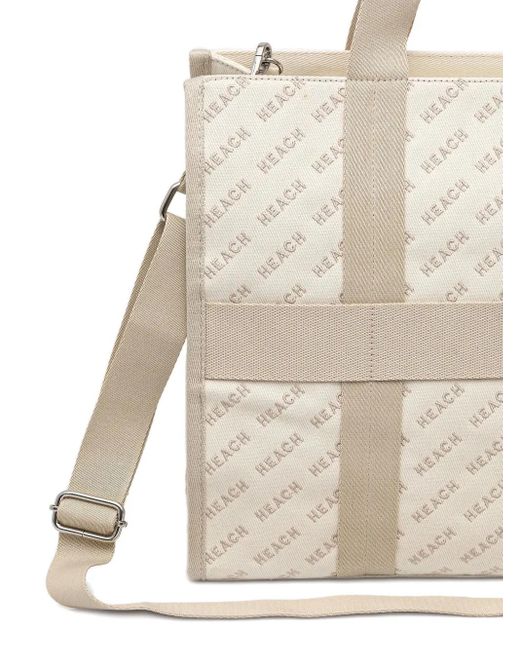Silvian Heach White Logo-Plaque Tote Bag