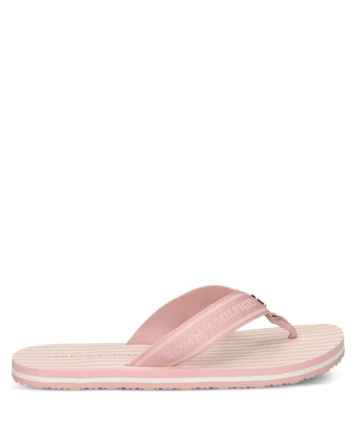 Tommy Hilfiger Pink Striped Flip-Flops