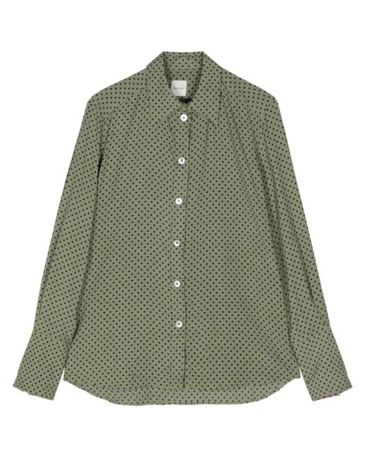 Paul Smith Green Polka-dot Long-sleeve Shirt