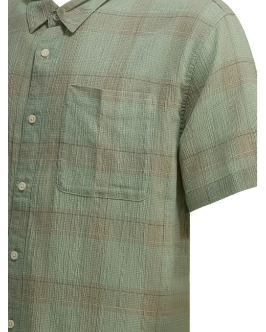 Patagonia Green A/C Check-Pattern Seersucker Shirt for men