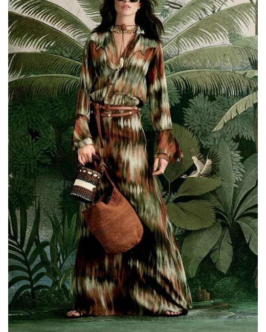 Johanna Ortiz Green Cabalgando Abstract-Pattern Shirt