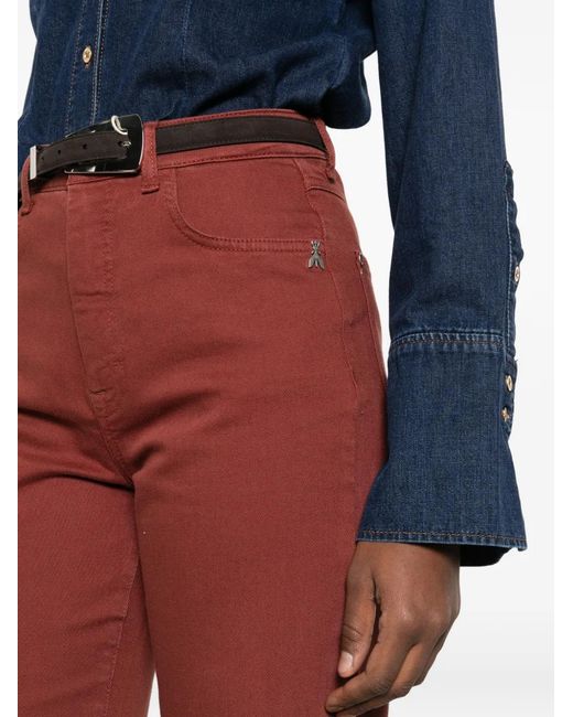 Patrizia Pepe Red High Waist Straight Jeans