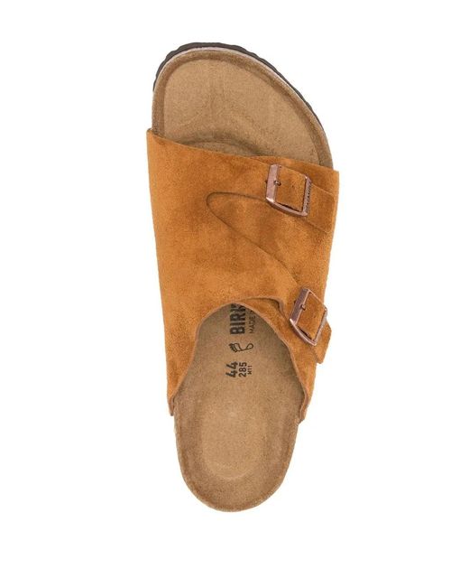 Birkenstock Brown Zürich Buckled Slip-On Sandals for men