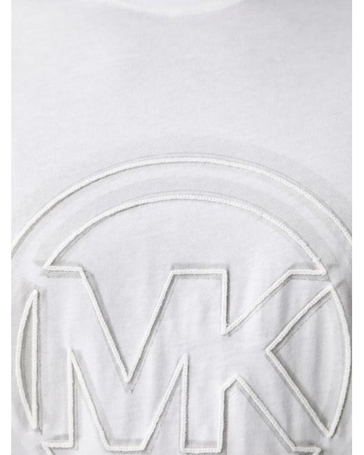 Michael Kors White Logo-Charm Cotton Jersey T-Shirt for men