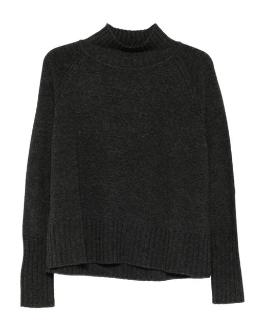 Be You Kasjmier Trui Met Opstaande Hals in het Black