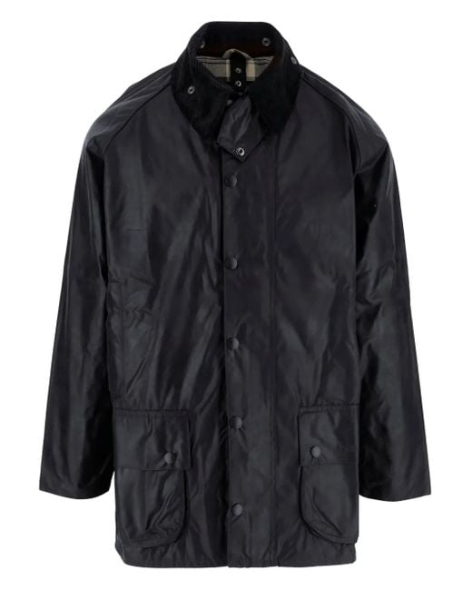 Cappotto Con Colletto A Coste di Barbour in Black da Uomo