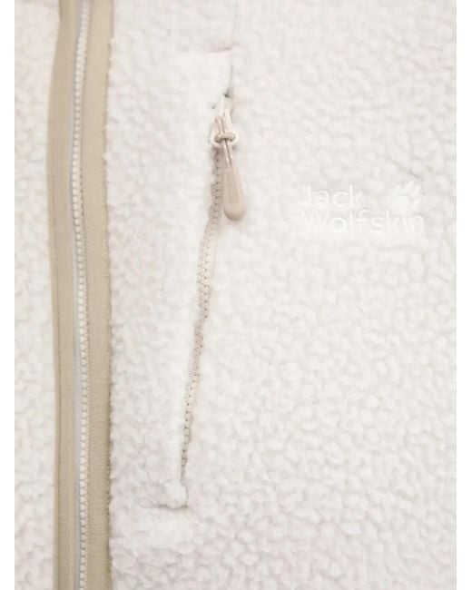 Jack Wolfskin White Zip-Up Hoodie