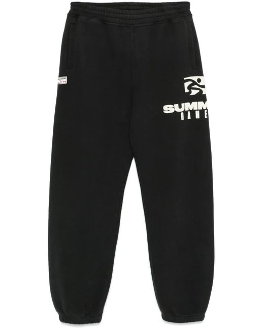 SUMMER GAMES Black Logo-Print Track Pants for men