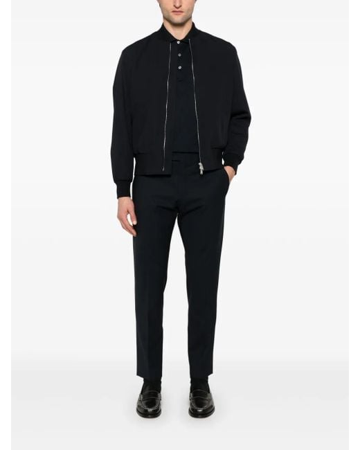 Lardini Black Wool Polo for men