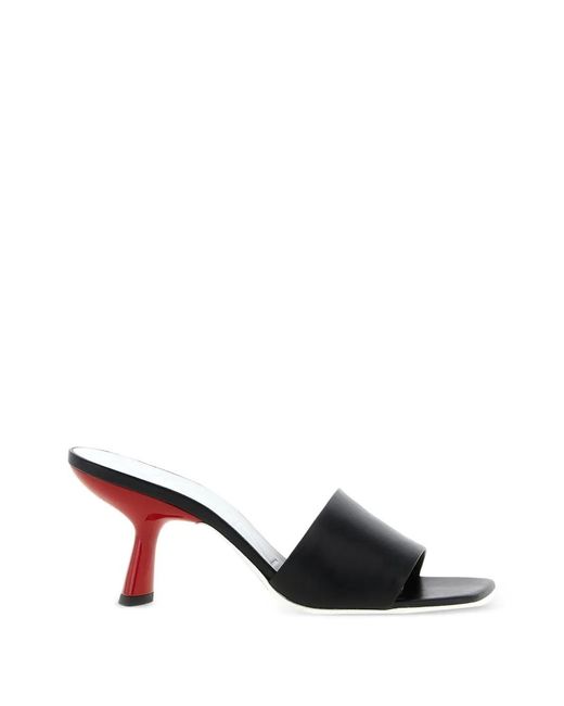 Vicini Black Lavenue Leather Sandals