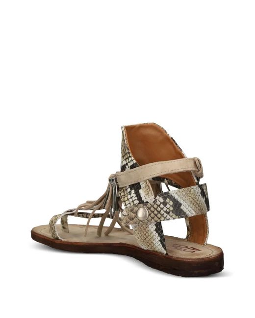A.s.98 White Snakeskin Sandals