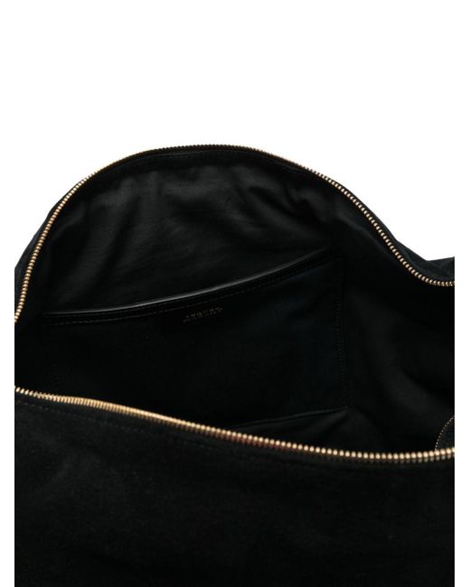 Grand sac porté épaule Leyden en daim Isabel Marant en coloris Black