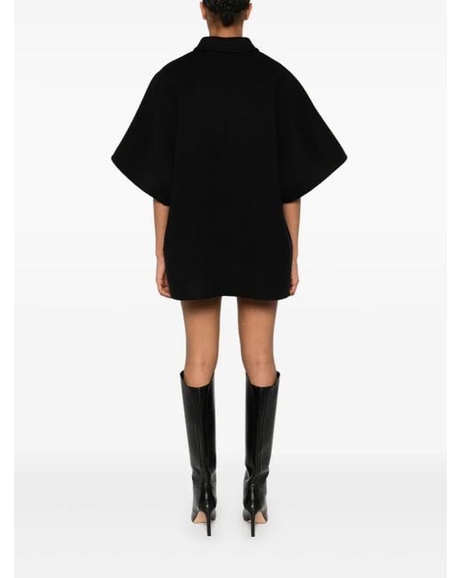 Gucci Black Reversible 'Gg' Silk Wool Coat