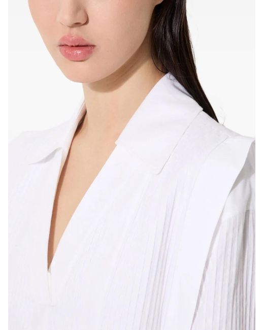 KENZO White V-Neck Midi Dress