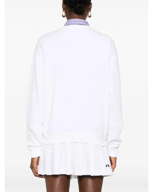 Polo Ralph Lauren White Cozy Cotton Sweater For Warmth