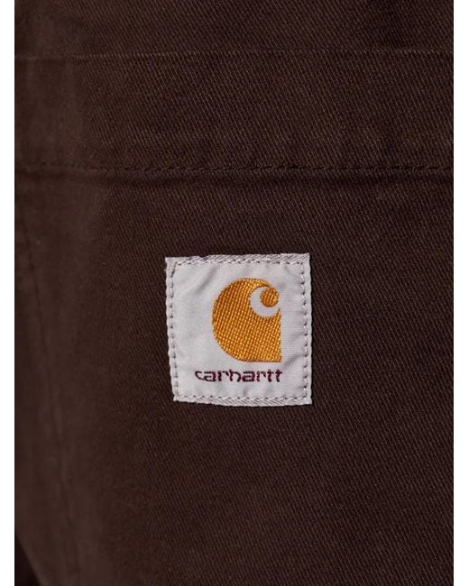 Carhartt Brown Floyde Logo-Patch Drawstring Trousers for men