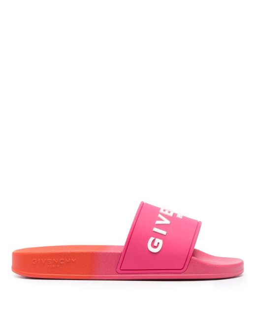 Sandalias con logo en relieve Givenchy de color Pink