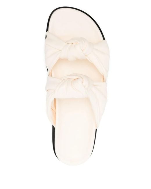 Dear Frances White Tye Leather Sandals