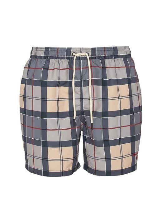 Barbour Blue Tartan Swim Shorts for men