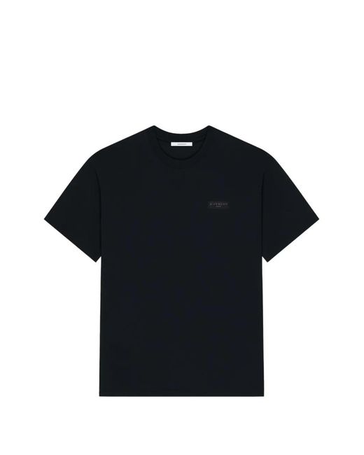 Givenchy Black Logo-Patch T-Shirt