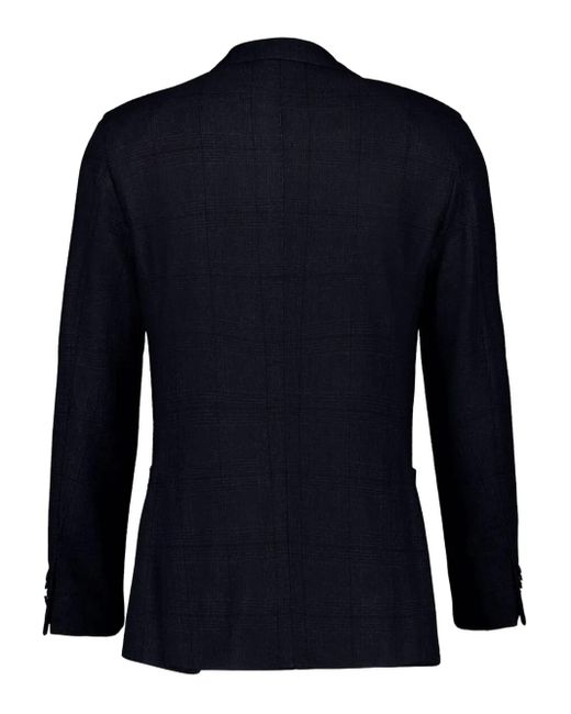 Boglioli Blue Checked Blazer for men