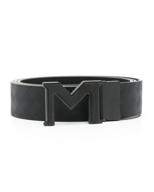 Montblanc Black M Buckle Extreme 3.0 Leather Belt for men