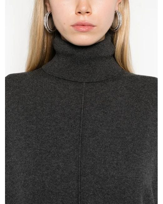 Saint Laurent Black Knitted Midi Dress