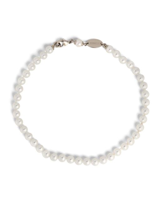 DSquared² White Faux-pearl Choker Necklace for men