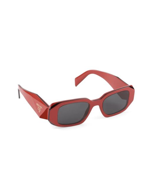 Prada Brown Symbole Rectangle-Frame Sunglasses
