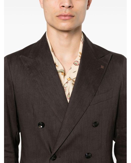 Tagliatore Black Textured Single-breasted Suit for men