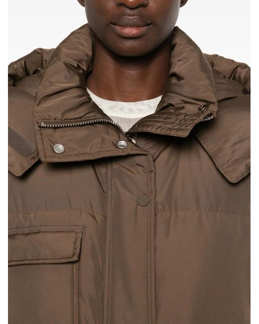 Marc O' Polo Brown Hooded Quilted Vest