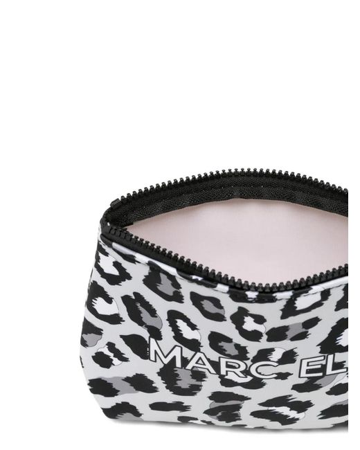 Marc Ellis Black Buby Leopard-Print Clutch Bag