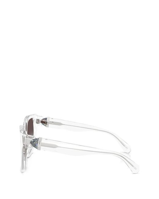 Swarovski White Square-Frame Sunglasses