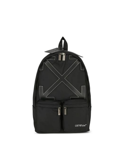 Off-White c/o Virgil Abloh Black Arrows-Patch Industrial Backpack for men