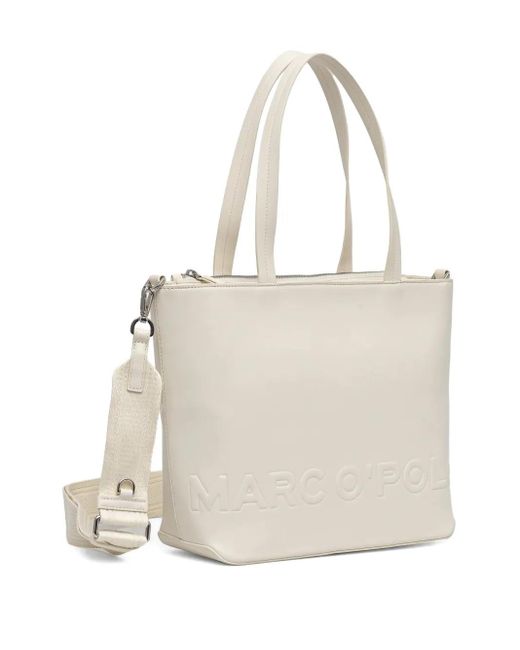 Marc O' Polo Natural Logo-Embossed Tote Bag