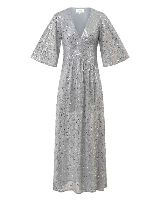 Ba&sh Gray Conny Maxikleid mit Pailletten
