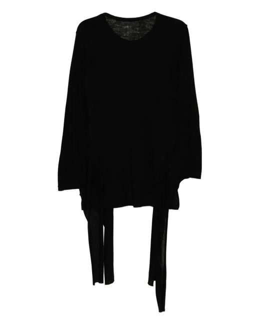 Yohji Yamamoto Black Asymmetrisches Oberteil