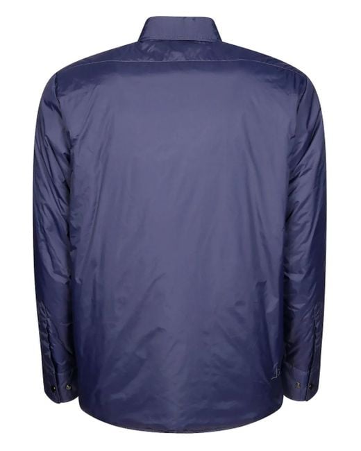 ONTHEBUND Blue Technical-Jersey Shirt Jacket for men
